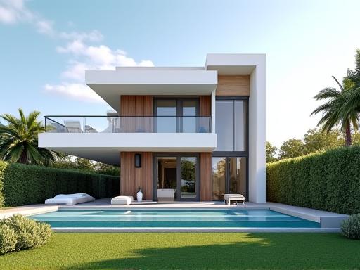 Maquette 3D d'une villa moderne